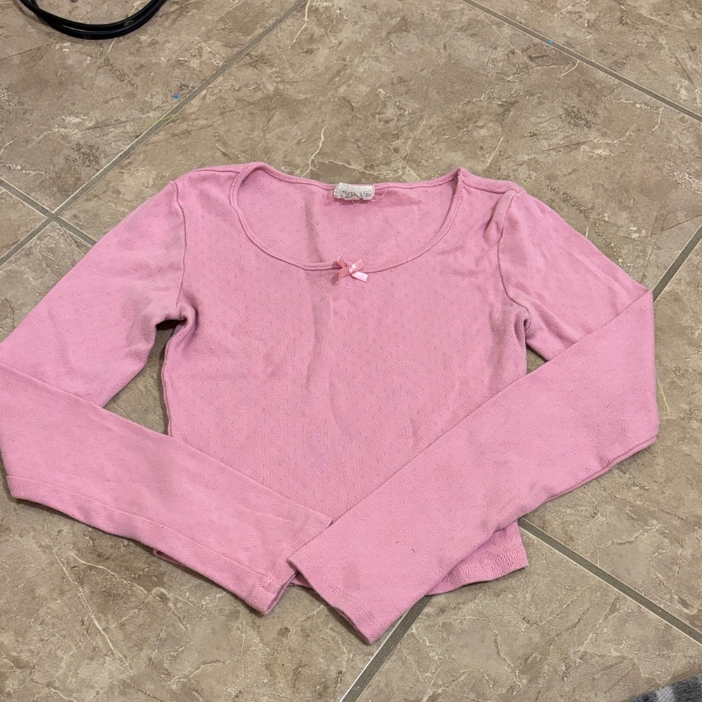 Heart & Hips Pink Long Sleeve Girls Top